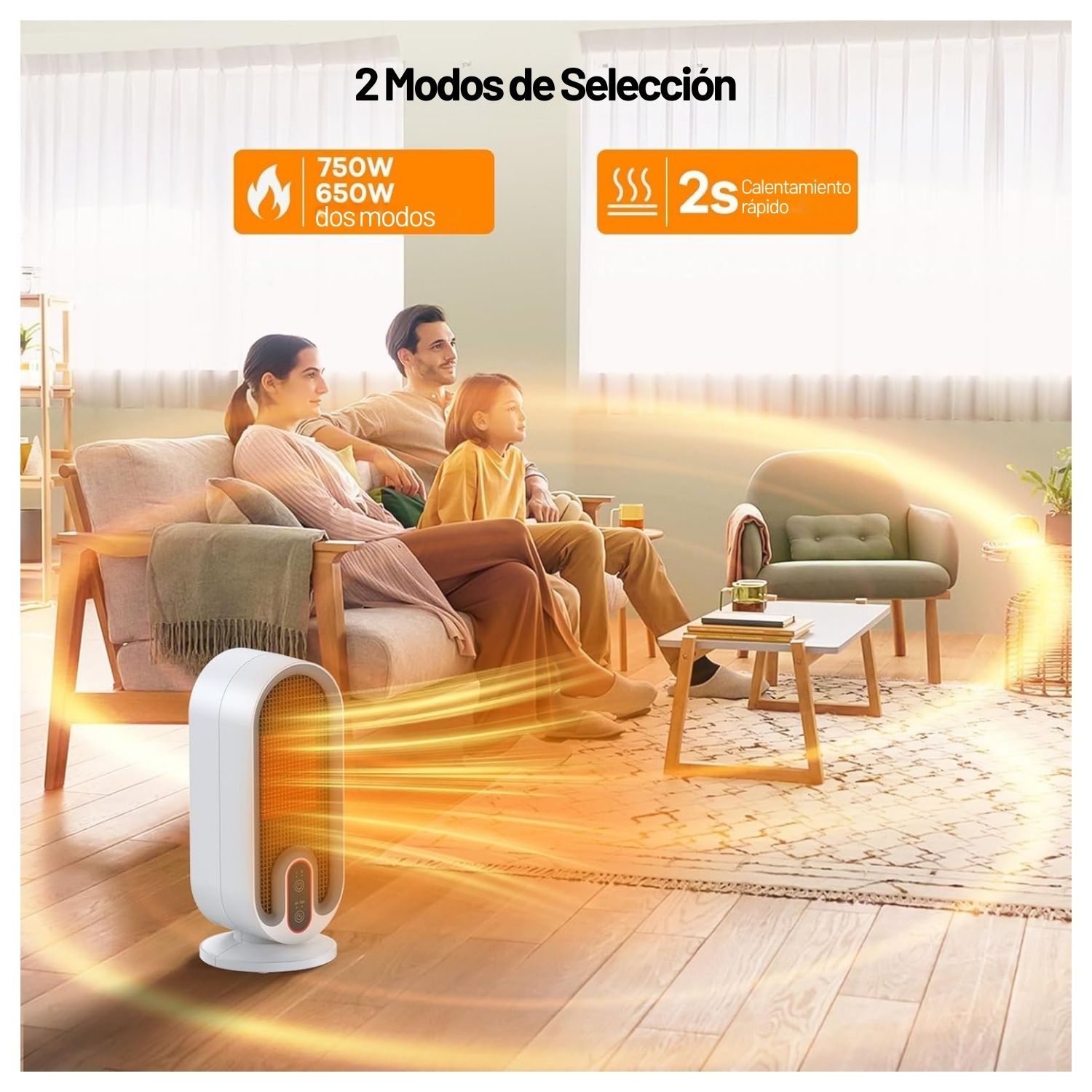 BOMIDI CALEFACTOR ELE CTRICO FAN HEATER H6 BLANCO - 4