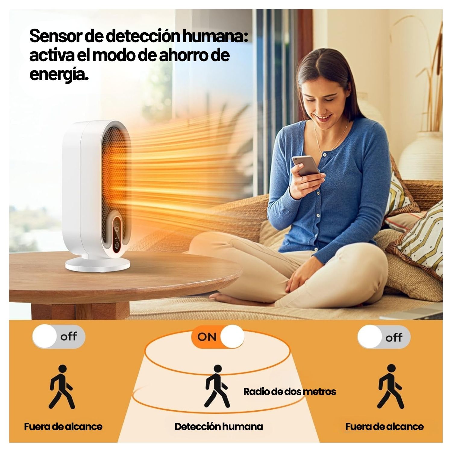 BOMIDI CALEFACTOR ELE CTRICO FAN HEATER H6 BLANCO - 6