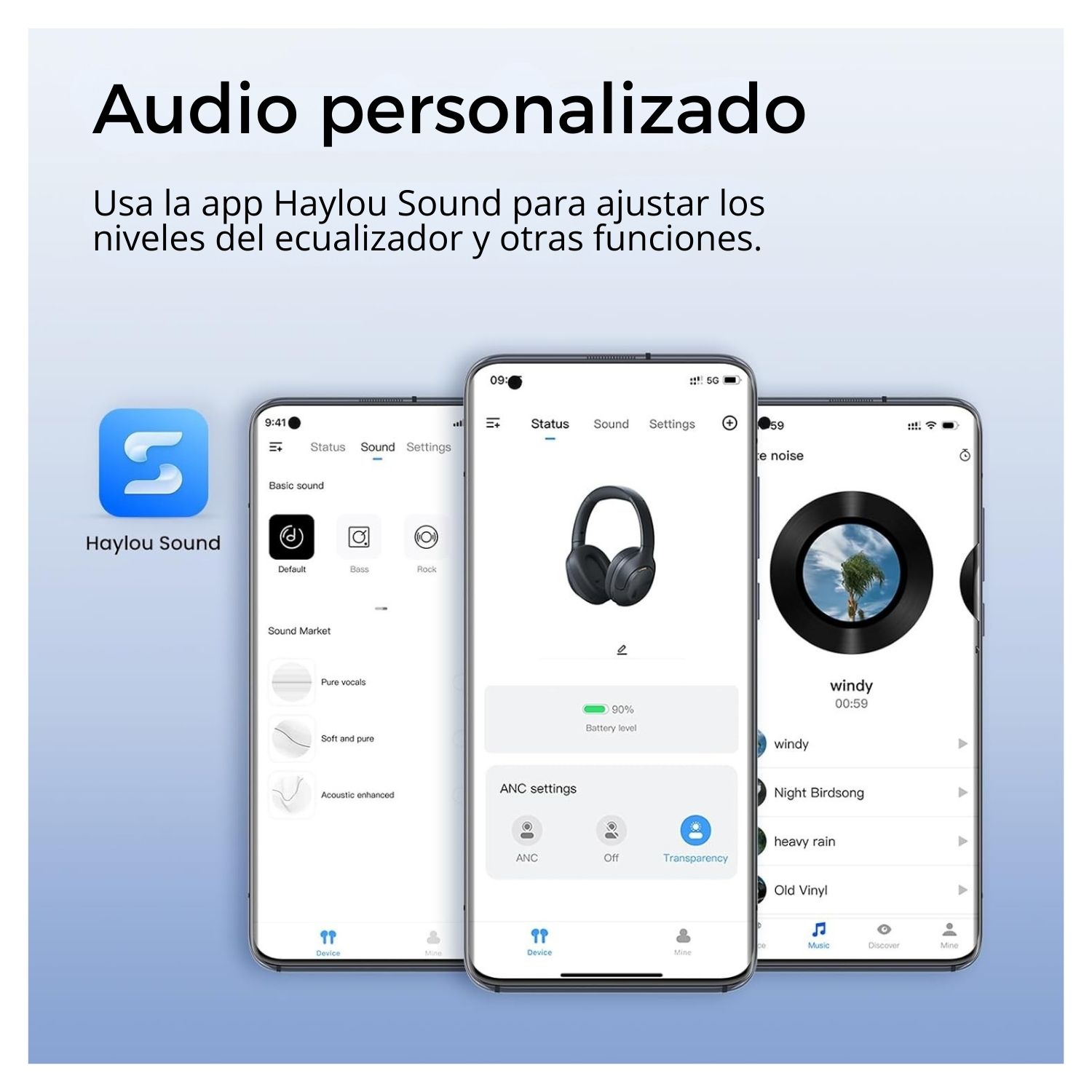 HAYLOU S35 ANC AUDIFONOS INALAMBRICOS BLUETOOTH CANCELACION DE RUIDO BLANCO - 6
