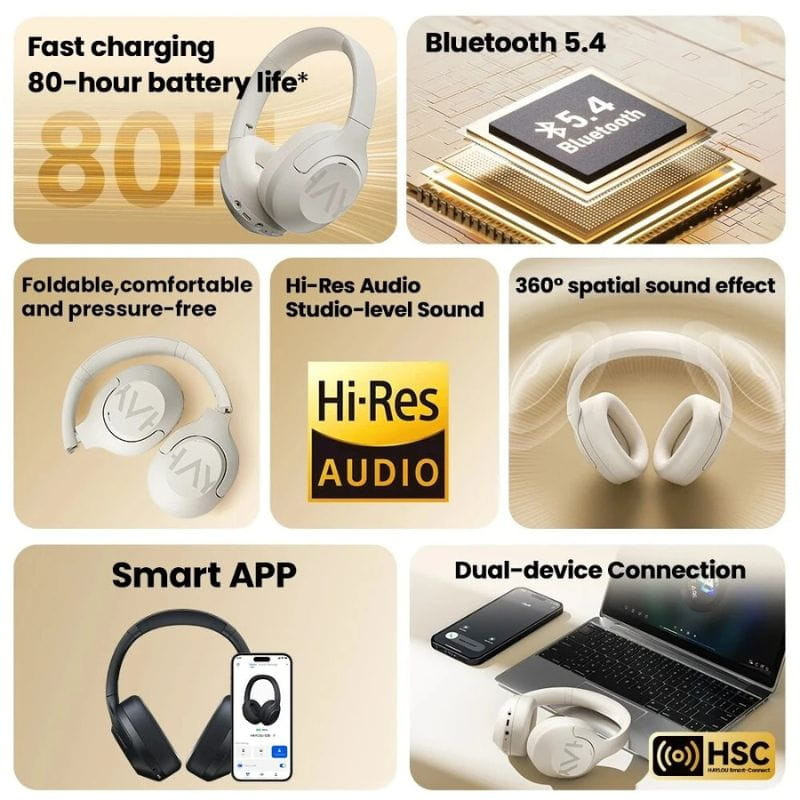 HAYLOU S30 PRO AUDIFONOS INALAMBRICOS BLUETOOTH MIC E-SPORT BLANCO - 3