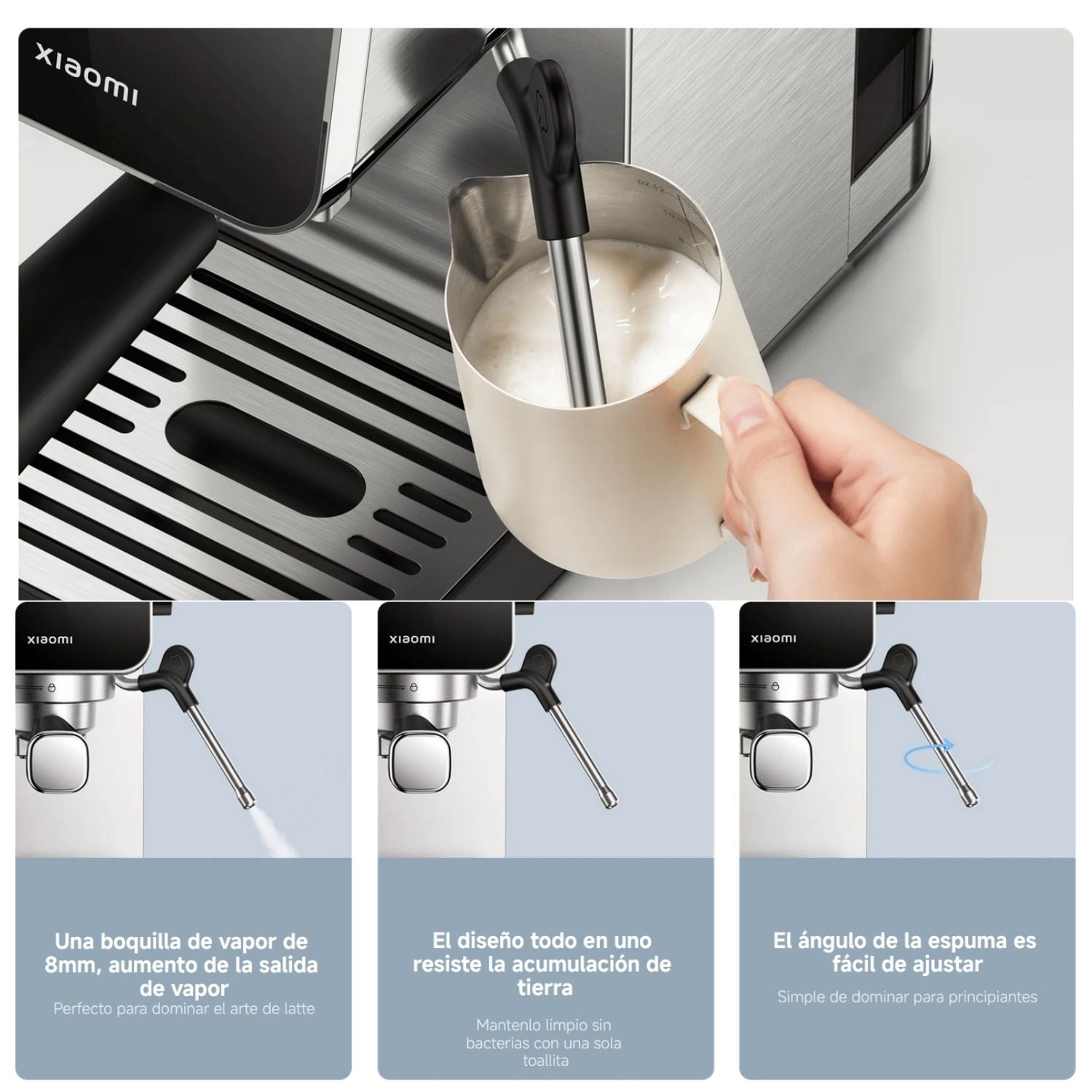 XIAOMI CAFETERA ESPRESSO SEMI-AUTOMATICA 20 BARES ACERO INOXIDABLE - 4