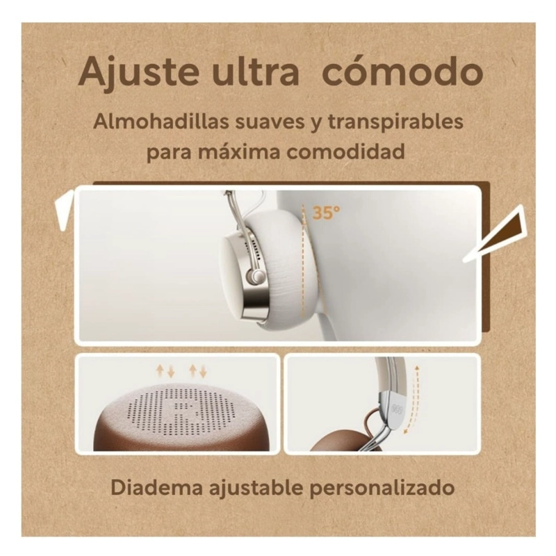 QCY ERA 7 AUDIFONOS INALAMBRICOS RETRO ENC CON IA BLANCO - 4