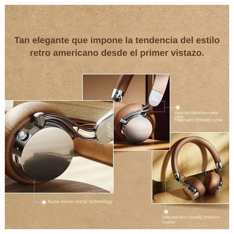 QCY ERA 7 AUDIFONOS INALAMBRICOS RETRO ENC CON IA BLANCO - 7