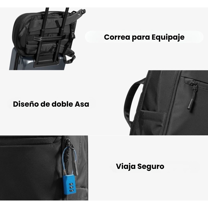 TOMTOC MOCHILA URBANEX-T77 PARA MACBOOK 16' 22L NEGRO - 9