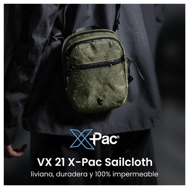 TOMTOC BOLSO BANDOLERA DE VIAJE AVIATOR-T37 RFID VERSION X-PAC VERDE - 2