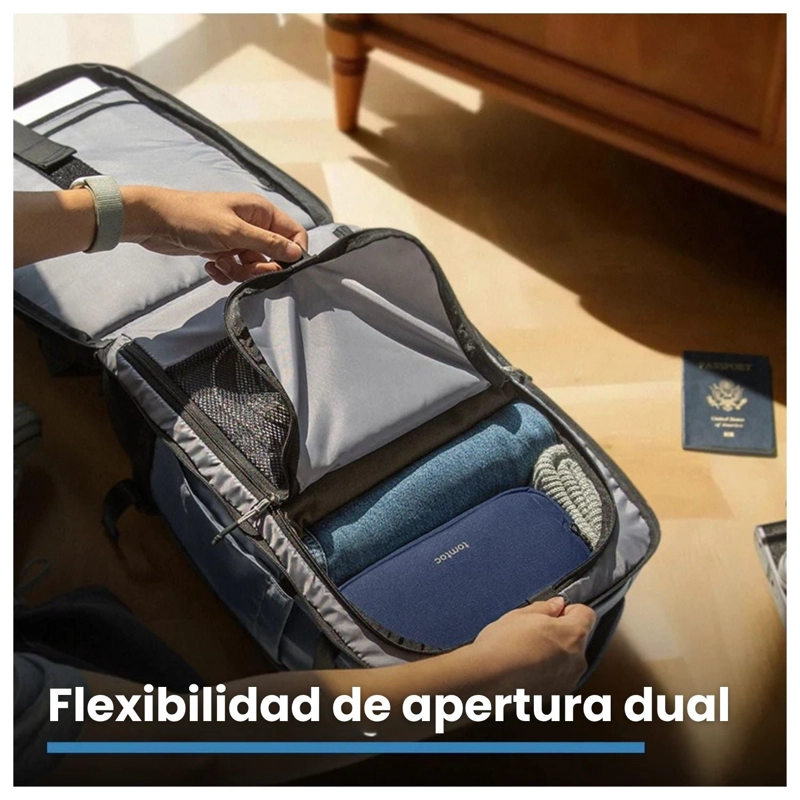 TOMTOC MOCHILA DE VIAJE NAVIGATOR-T66 LITEWAY PARA NOTEBOOK 16' 28L GRIS - 5