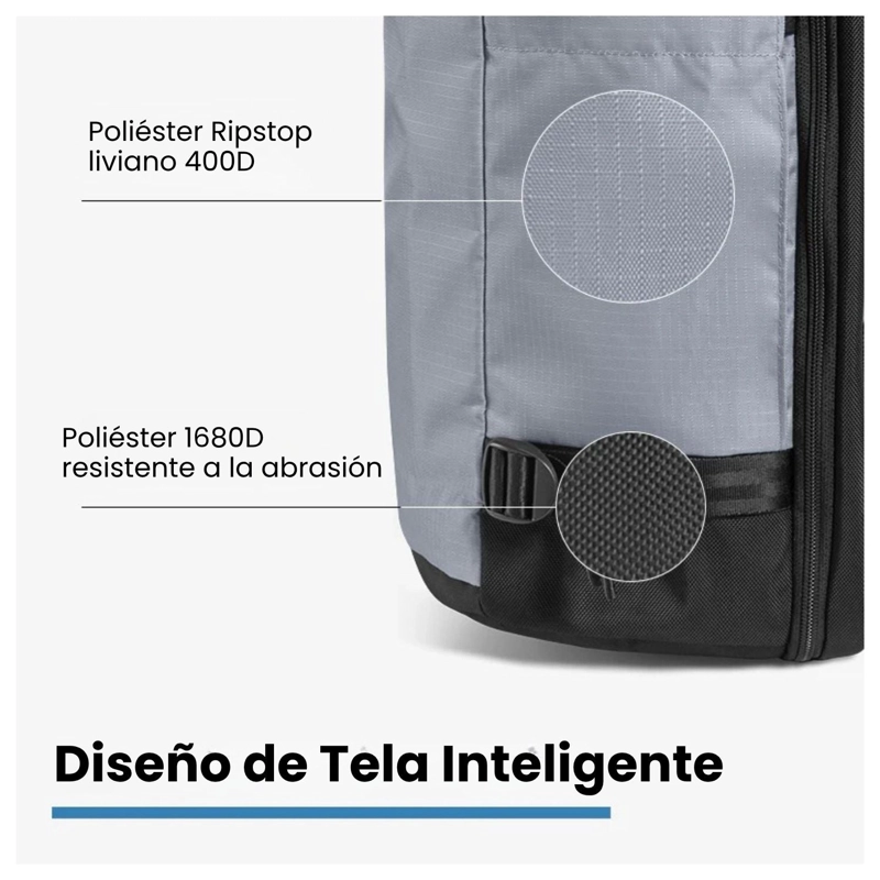 TOMTOC MOCHILA DE VIAJE NAVIGATOR-T66 LITEWAY PARA NOTEBOOK 16' 28L GRIS - 7