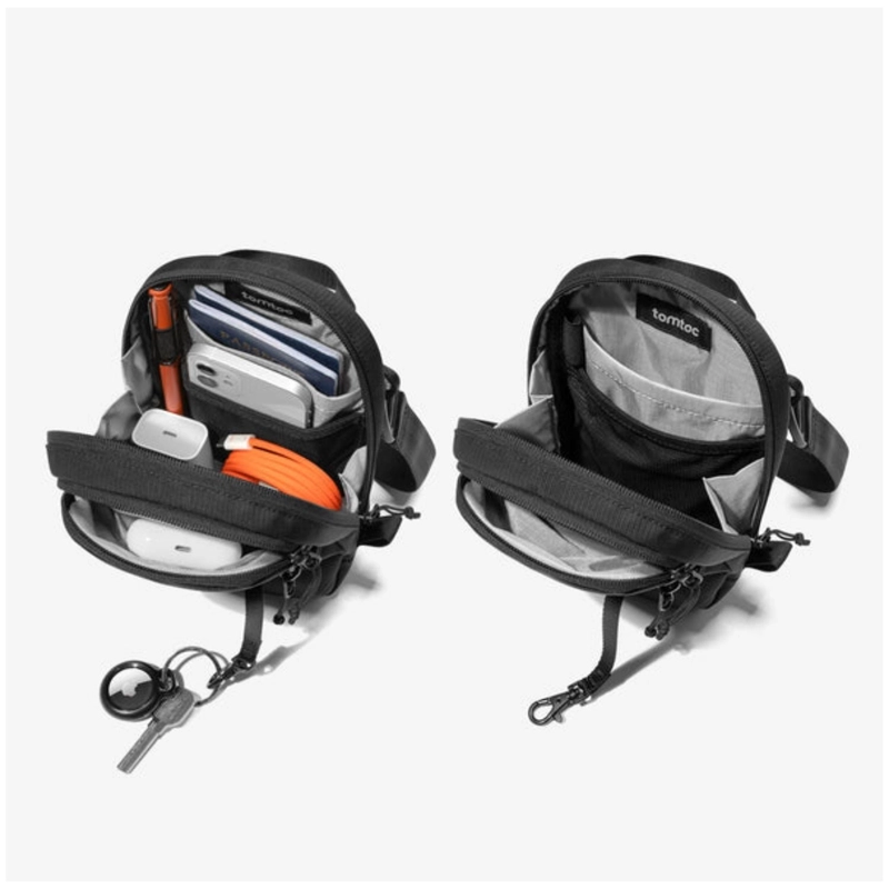 TOMTOC BOLSO BANDOLERA DE VIAJE AVIATOR-T37 RFID NEGRO - 2