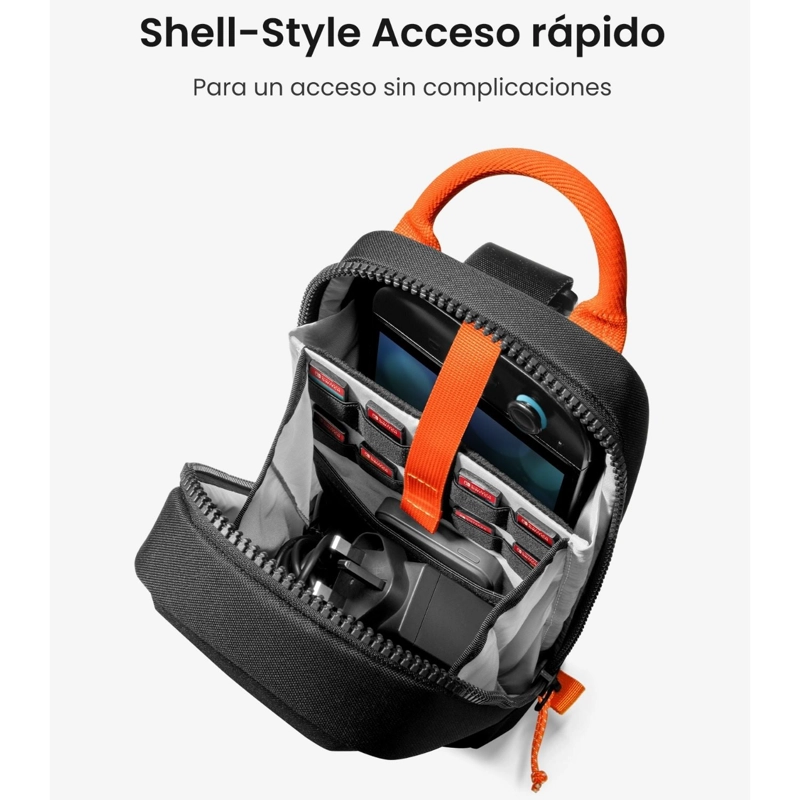 TOMTOC BOLSO BANDOLERA GAMEON-G49 PARA SWITCH 2 NEGRO - 8
