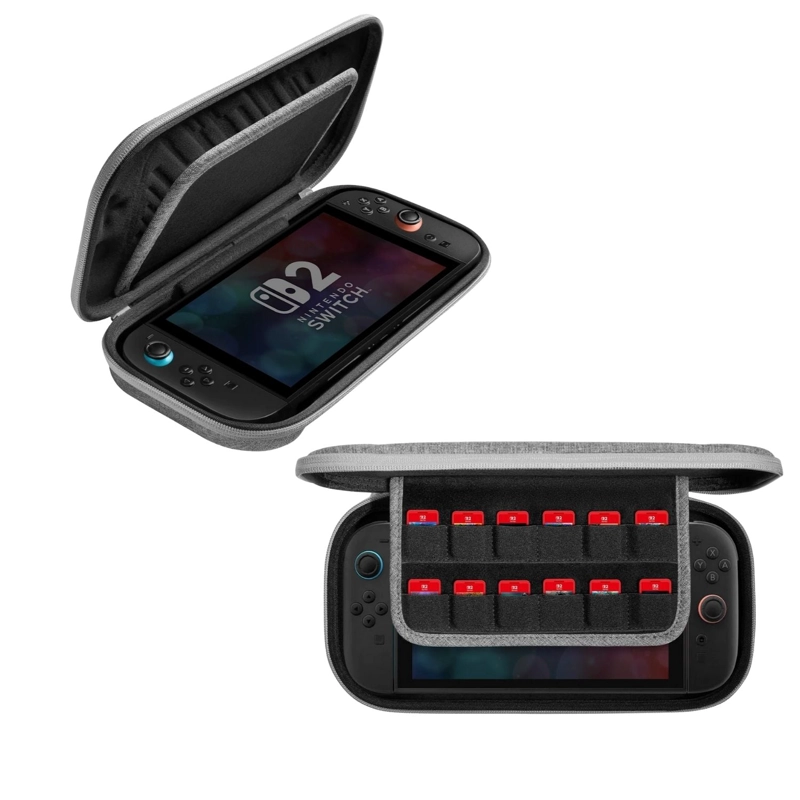 TOMTOC FUNDA RIGIDA FANCYCASE-G05 PARA NINTENDO SWITCH 2 GRIS OSCURO - 2