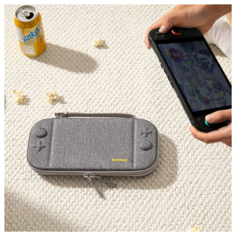 TOMTOC FUNDA RIGIDA FANCYCASE-G05 PARA NINTENDO SWITCH 2 GRIS OSCURO - 6