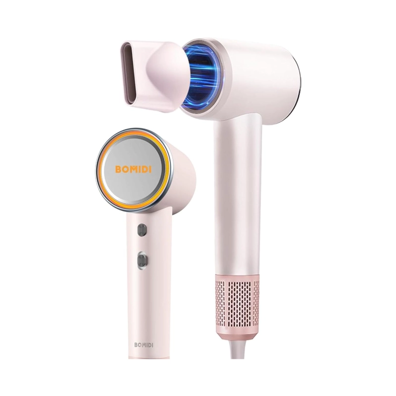 BOMIDI SECADOR DE PELO COMPACTO HD04 PROFESIONAL IONICO NEGATIVO ROSADO - 1