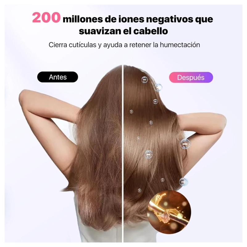BOMIDI SECADOR DE PELO COMPACTO HD04 PROFESIONAL IONICO NEGATIVO ROSADO - 4