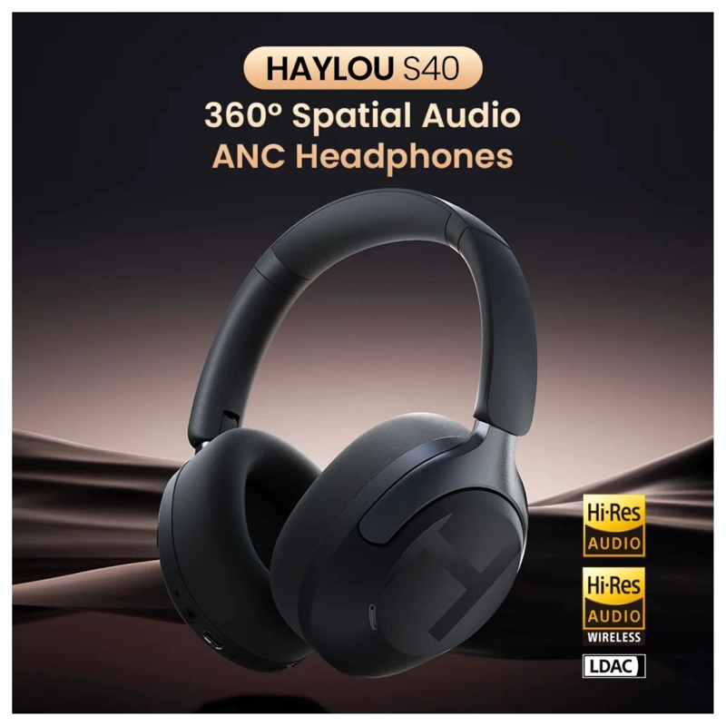 HAYLOU AUDIFONOS INALAMBRICOS S40 ANC HIBRIDO CANCELACION DE RUIDO NEGRO - 9