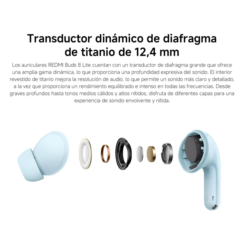 XIAOMI REDMI BUDS 8 LITE AURICULARES BLUETOOTH ANC BLANCO - 6