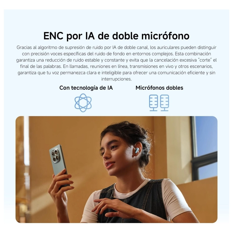 XIAOMI REDMI BUDS 8 LITE AURICULARES BLUETOOTH ANC NEGRO - 6