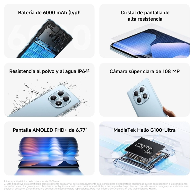 XIAOMI REDMI NOTE 15 4G LTE 6GB + 128GB NEGRO - 5