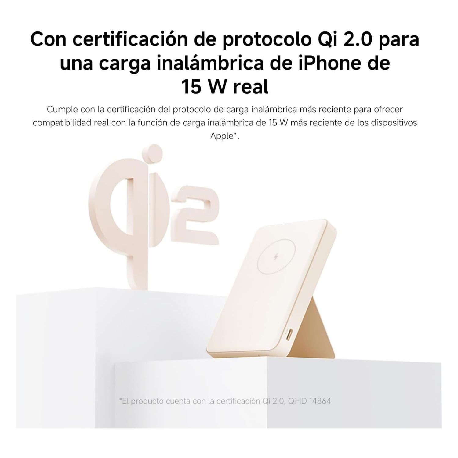 XIAOMI POWER BANK MAGNE TICO 2 6000 MAH BATERIA PORTATIL 15W BLANCO - 4