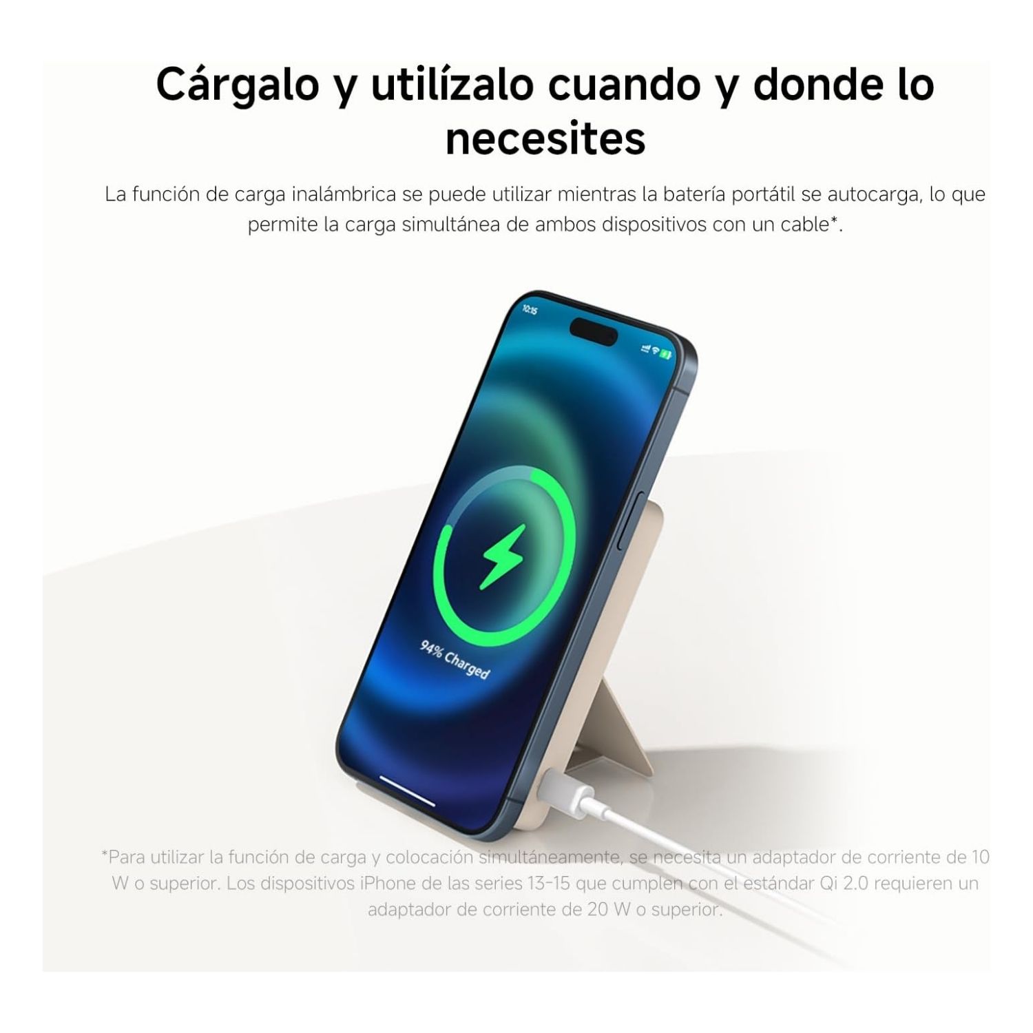 XIAOMI POWER BANK MAGNE TICO 2 6000 MAH BATERIA PORTATIL 15W BLANCO - 6