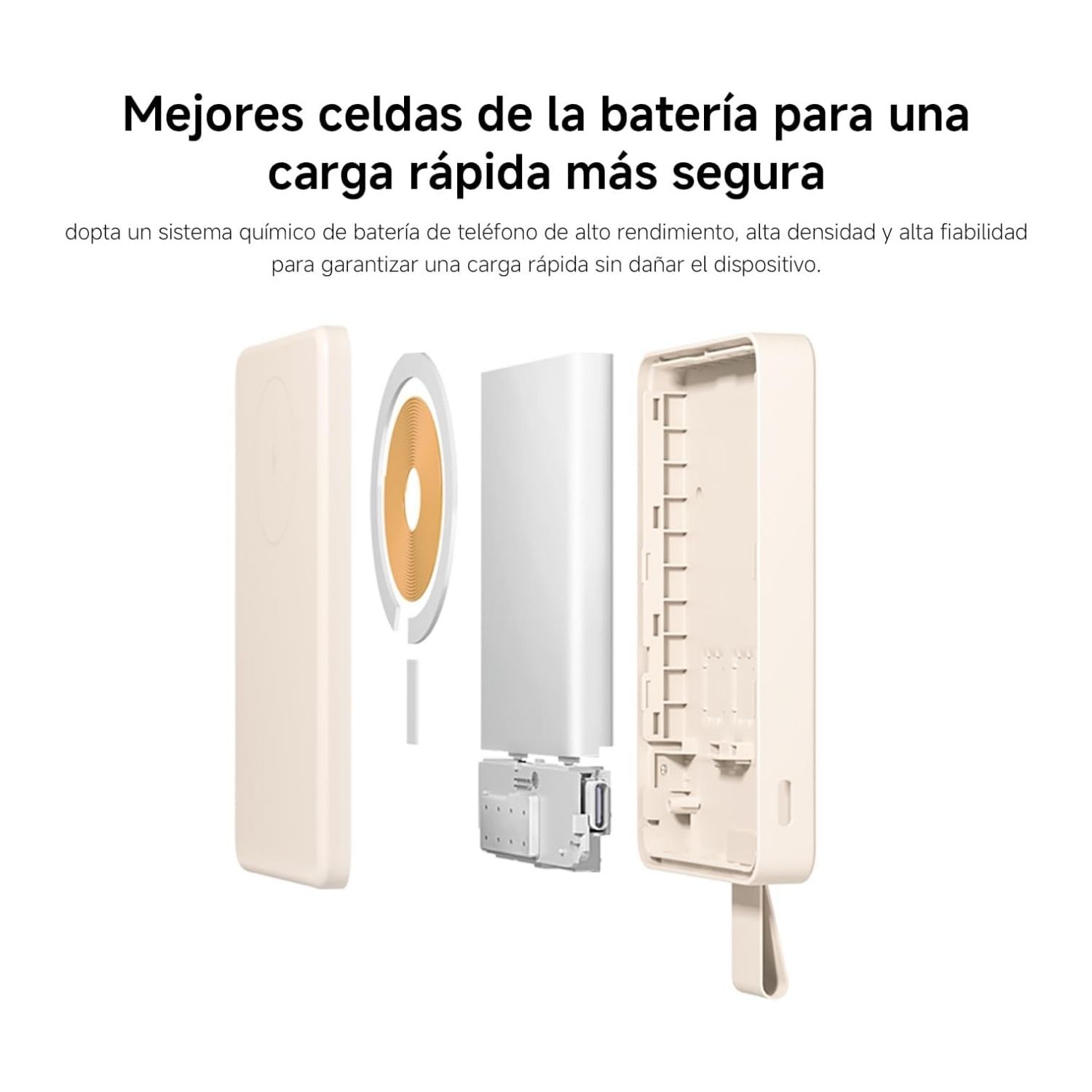 XIAOMI POWER BANK MAGNE TICO 2 6000 MAH BATERIA PORTATIL 15W BLANCO - 8