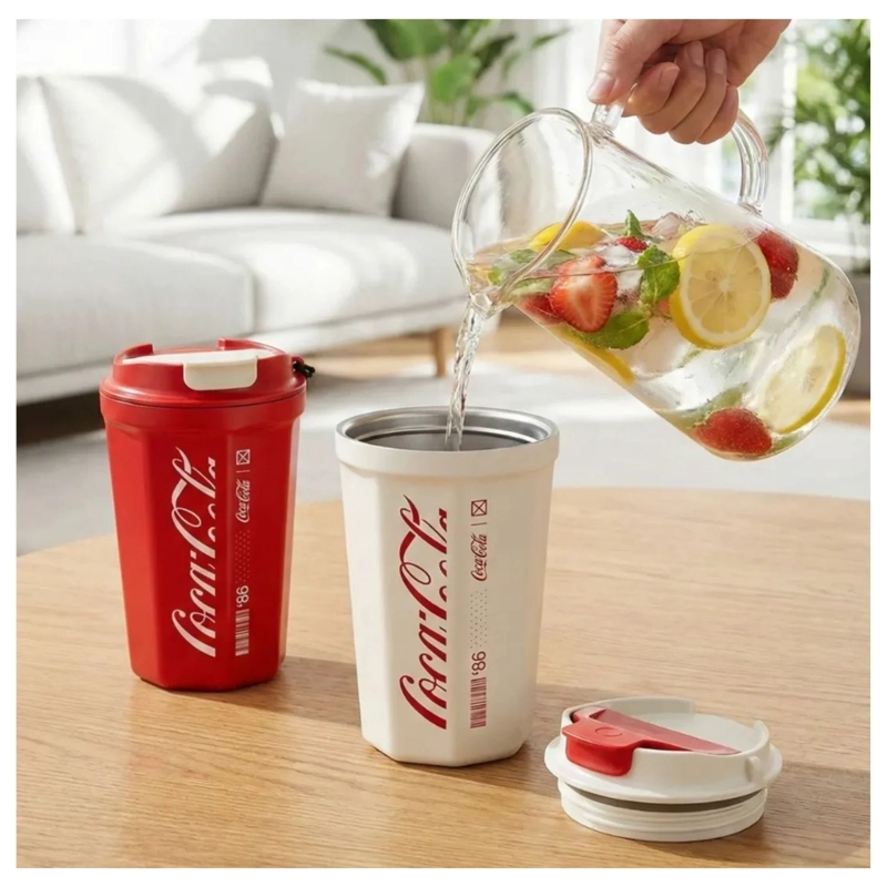 TAZA CAFE  GERM X COCA-COLA DIAMANTE 390 ML BLANCA - 6