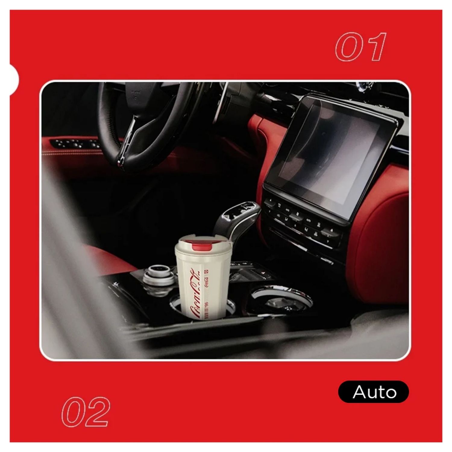TAZA CAFE  GERM X COCA-COLA DIAMANTE 390 ML ROJO - 5