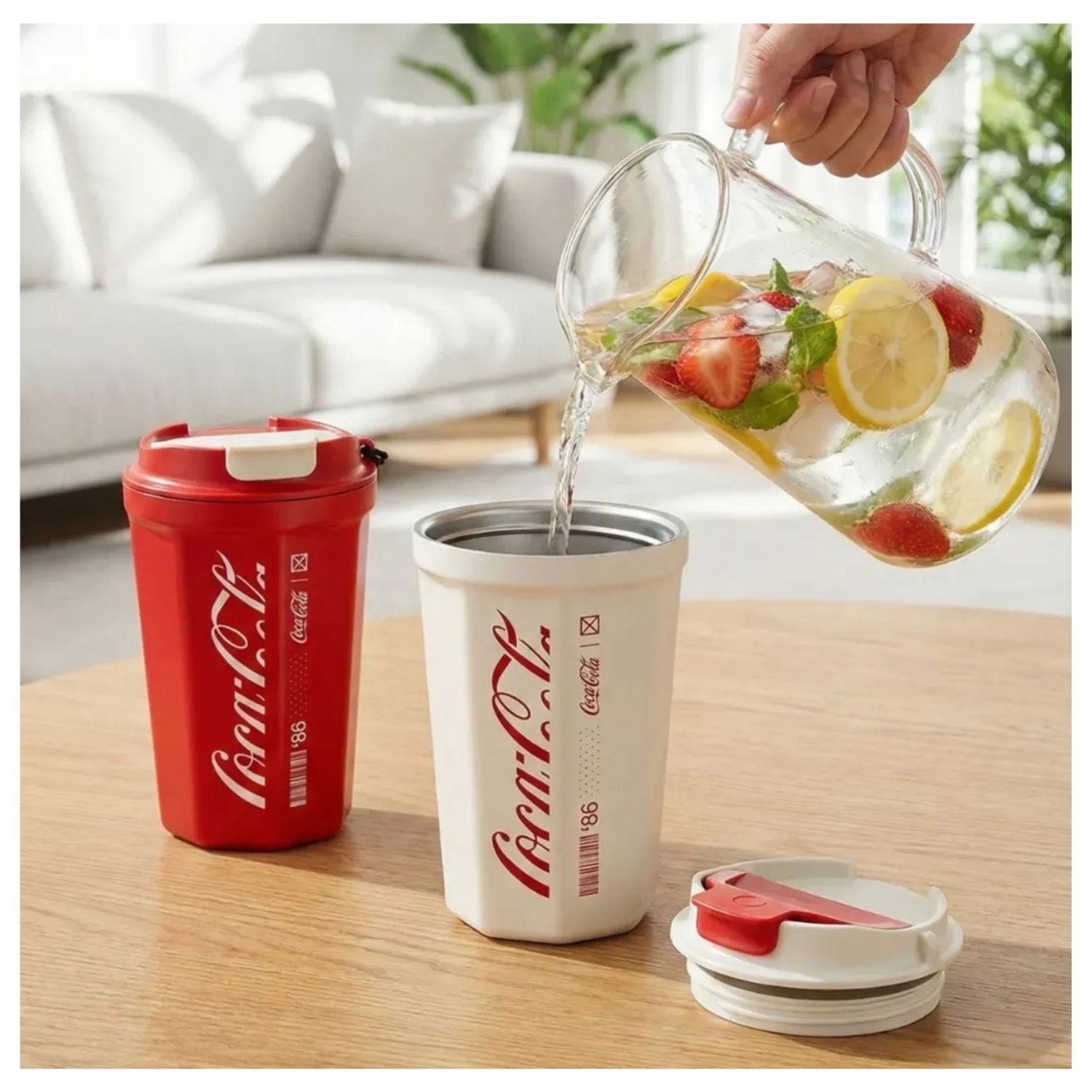 TAZA CAFE  GERM X COCA-COLA DIAMANTE 390 ML ROJO - 6