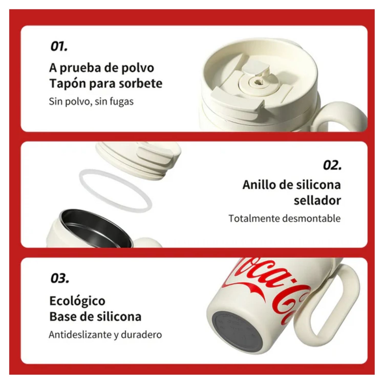 VASO TE RMICO GERM X COCA-COLA 1100 ML BLANCO - 2