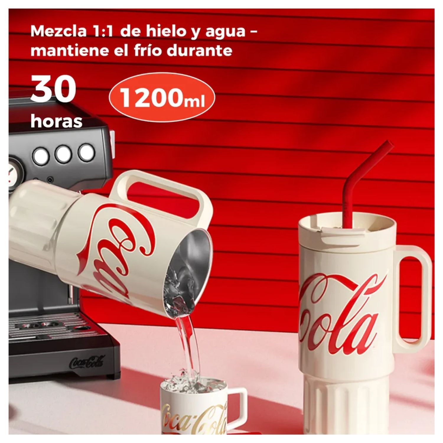 VASO TE RMICO GERM X COCA-COLA 1200 ML SUPER TUMBLER BLANCO - 9