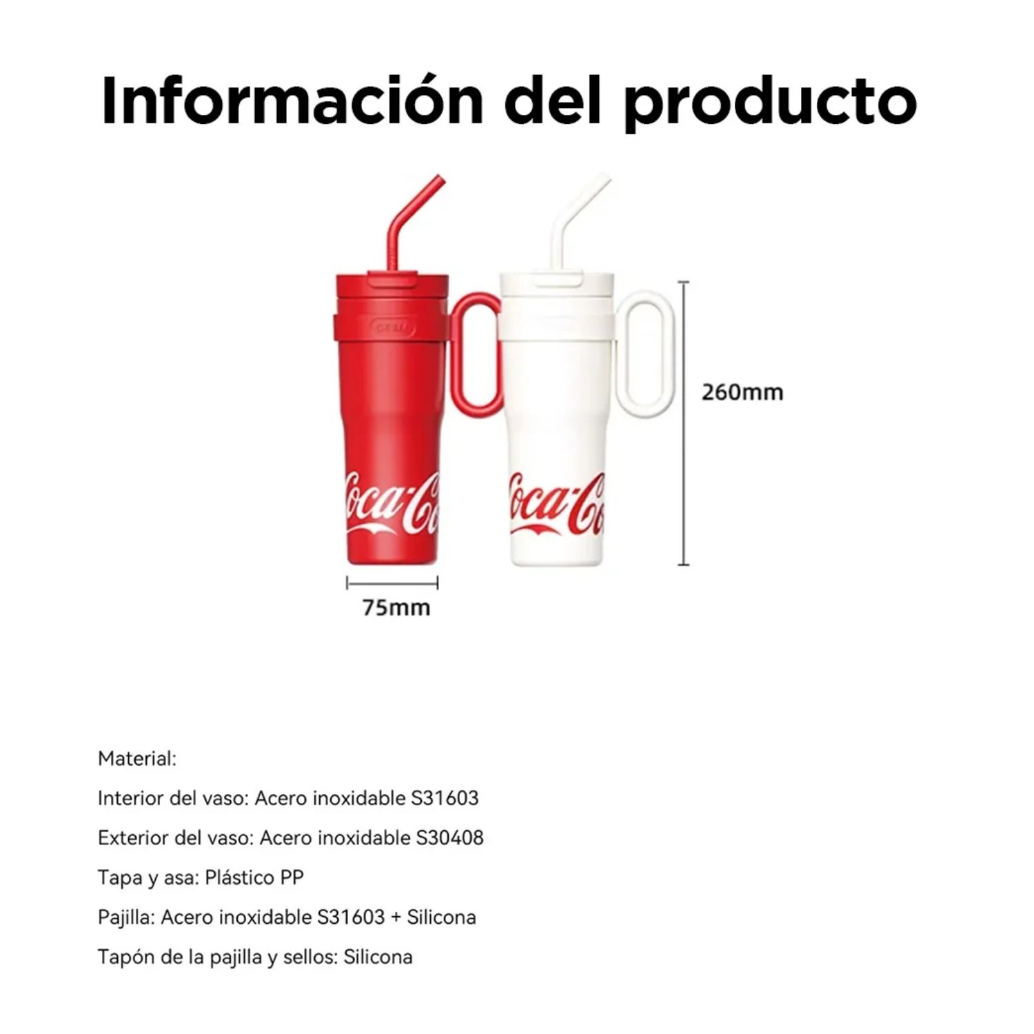 VASO TE RMICO GERM X COCA-COLA 1100 ML ROJO - 8