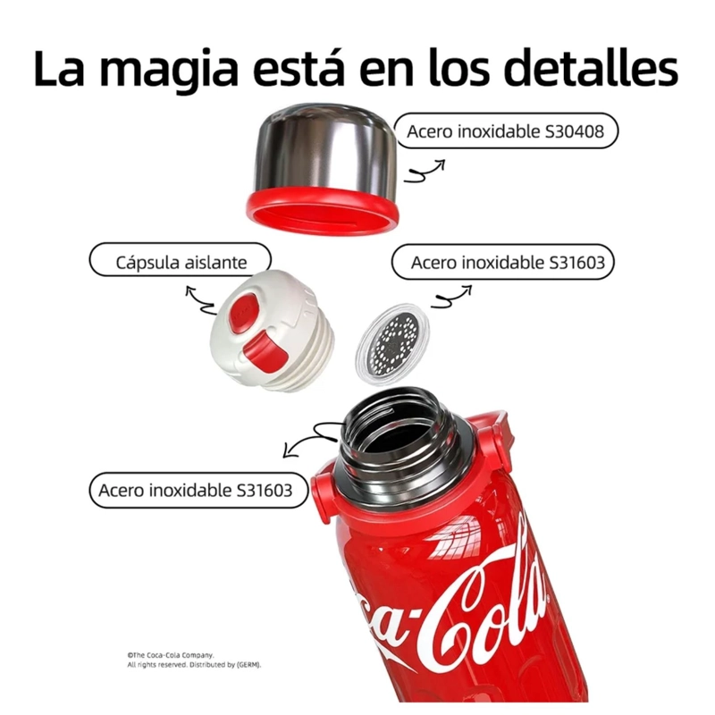 BOTELLA TE RMICA GERM X COCA-COLA 1200 ML TRE BOL ROJO - 4