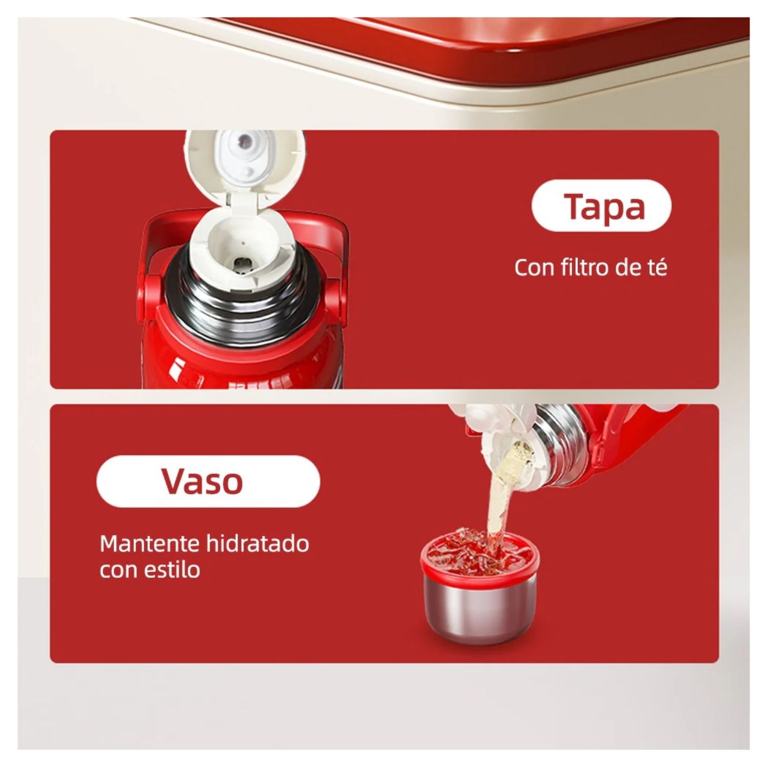 BOTELLA TE RMICA GERM X COCA-COLA 1200 ML TRE BOL ROJO - 8