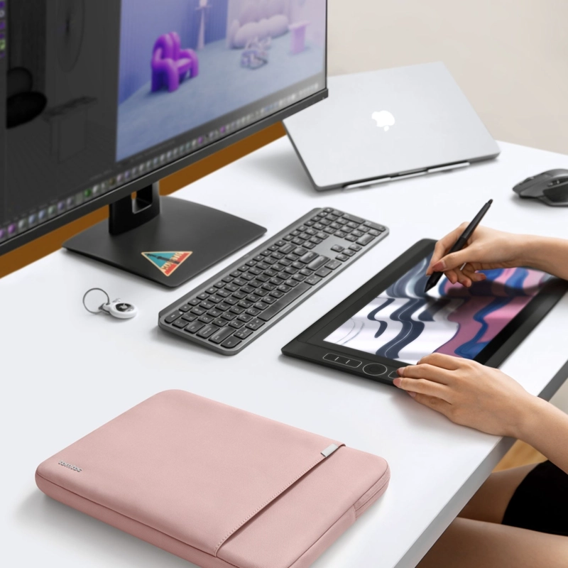 TOMTOC FUNDA DEFENDER-A13 PARA MACBOOK PRO DE 14' ROSADO - 6