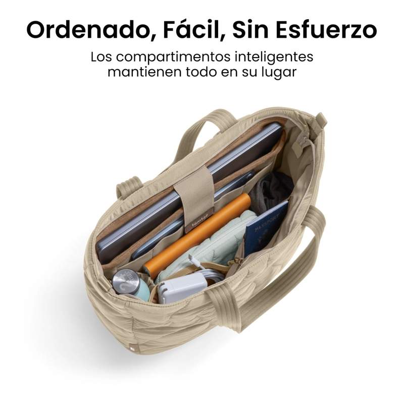 TOMTOC BOLSO TOTE TERRA-T38 13.5L PARA NOTEBOOK 16' CAQUI - 3