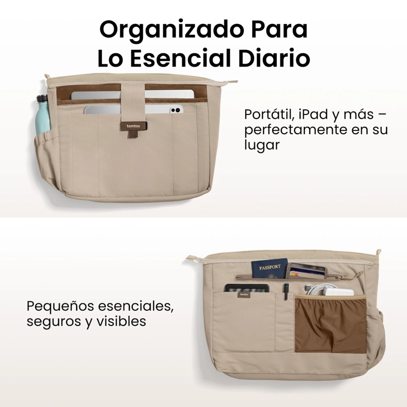TOMTOC BOLSO TOTE TERRA-T38 13.5L PARA NOTEBOOK 16' CAQUI - 4