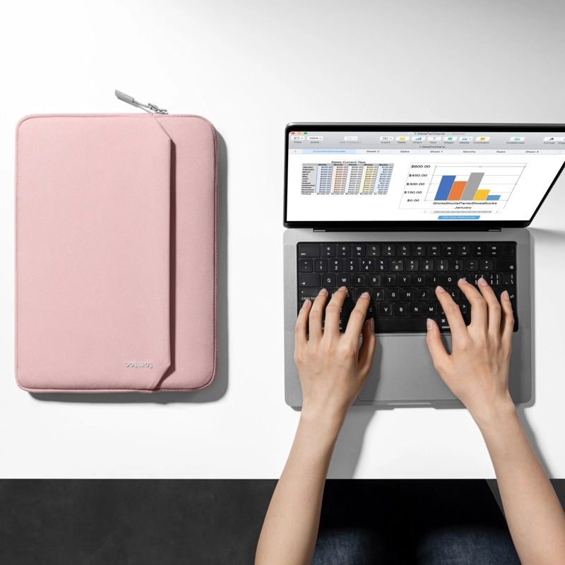 TOMTOC FUNDA LIGHT-A18 PARA MACBOOK PRO 14' ROSADO - 6