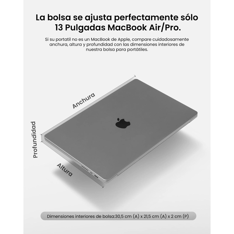 TOMTOC FUNDA DEFENDER-A13 PARA MACBOOK NEO / AIR / PRO DE 13' CON ORGANIZADOR NEGRO - 4