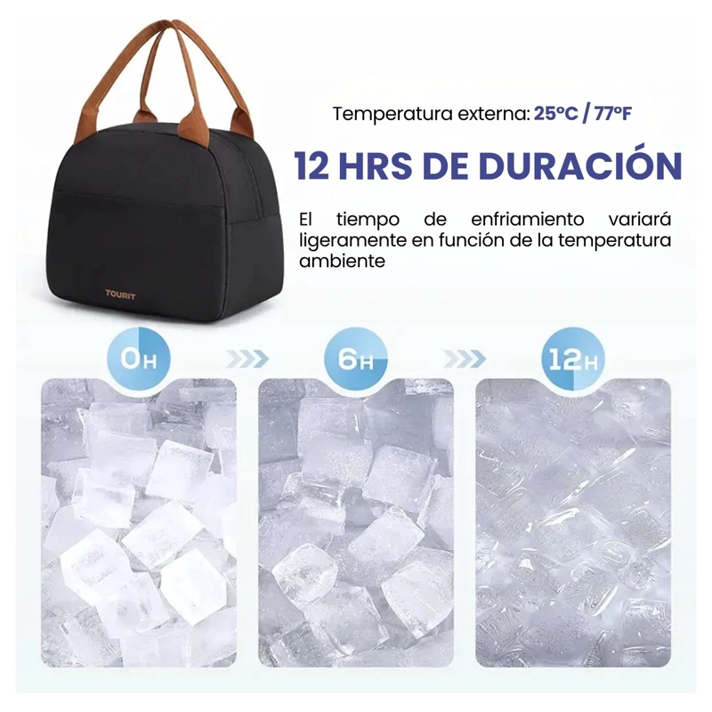 TOURIT LONCHERA TE RMICA FEMENINA DE 9.4L - NEGRO - 5
