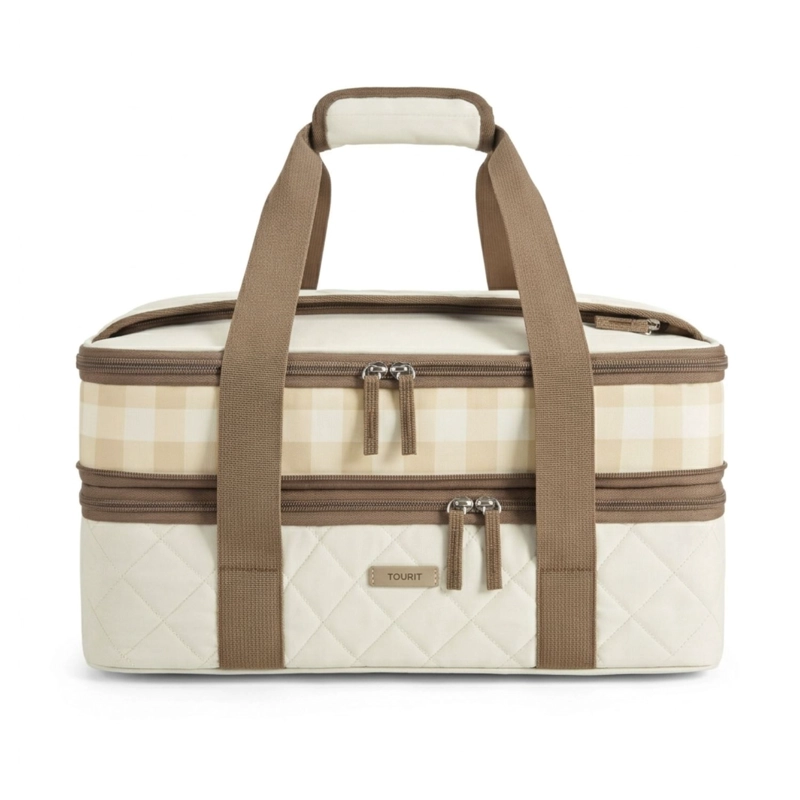 Tourit Bolsa Térmica Doble Comida 23x33cm Acolchada Beige - 1