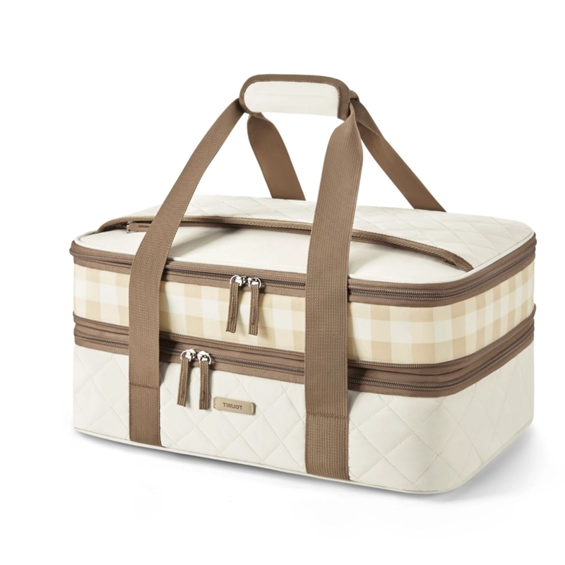 Tourit Bolsa Térmica Doble Comida 23x33cm Acolchada Beige - 3