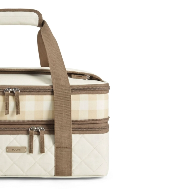Tourit Bolsa Térmica Doble Comida 23x33cm Acolchada Beige - 9