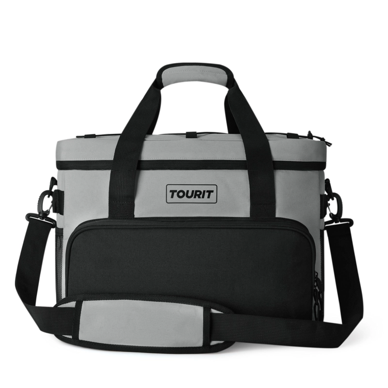 TOURIT COOLER BAG REFRIGERADOR AISLADO PORTATIL 46 LATAS 32L GRIS - 1
