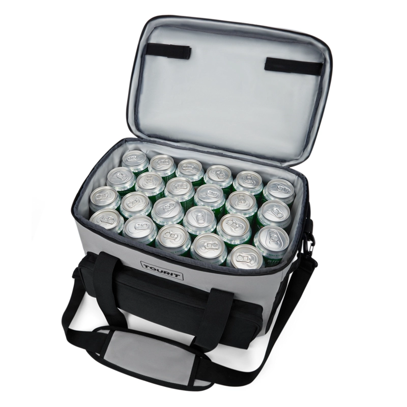 TOURIT COOLER BAG REFRIGERADOR AISLADO PORTATIL 46 LATAS 32L GRIS - 3