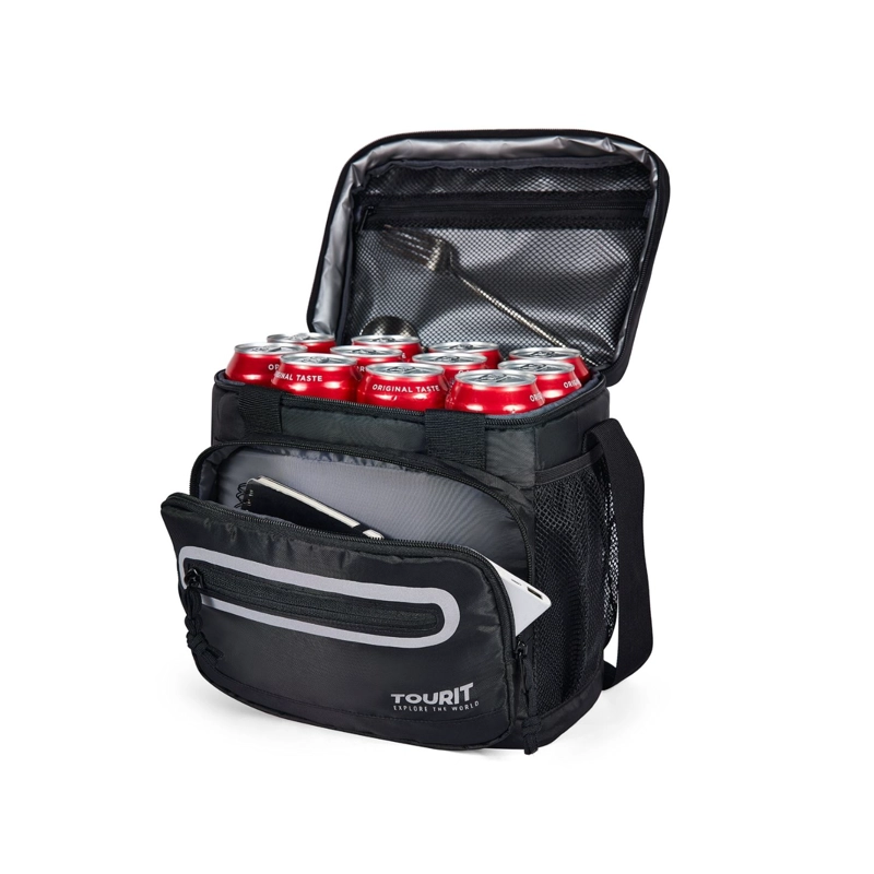 TOURIT LONCHERA TE RMICA WORK 20 LATAS 14L IMPERMEABLE NEGRO - 3