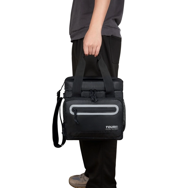 TOURIT LONCHERA TE RMICA WORK 20 LATAS 14L IMPERMEABLE NEGRO - 7