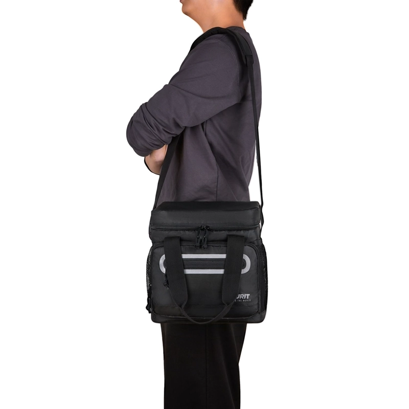 TOURIT LONCHERA TE RMICA WORK 20 LATAS 14L IMPERMEABLE NEGRO - 8