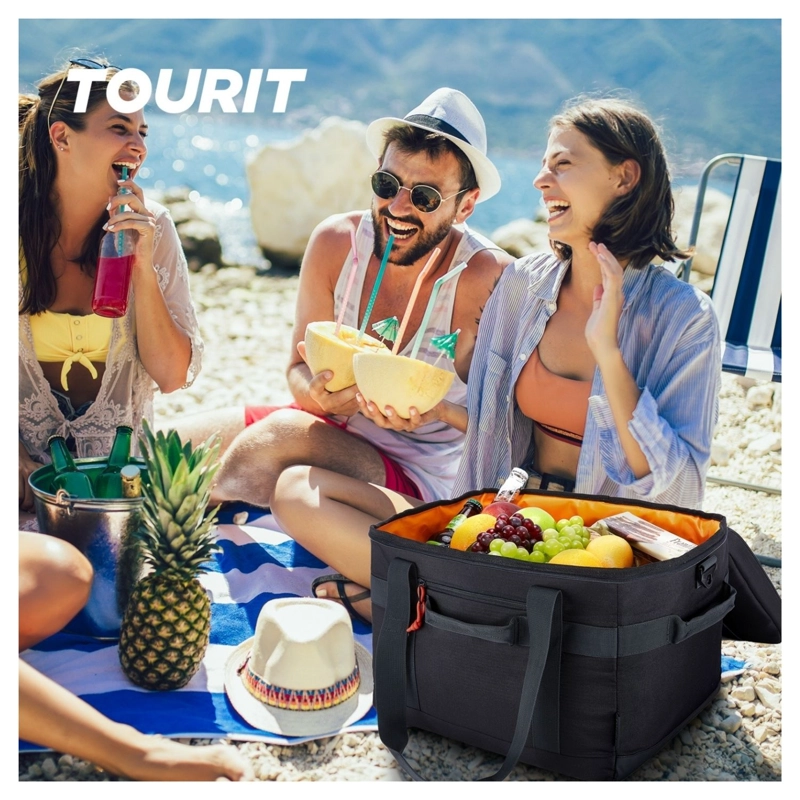 TOURIT COOLER BAG OFFROAD ENFRIADOR AISLADO PORTATIL 60 LATAS 40L NEGRO - 2