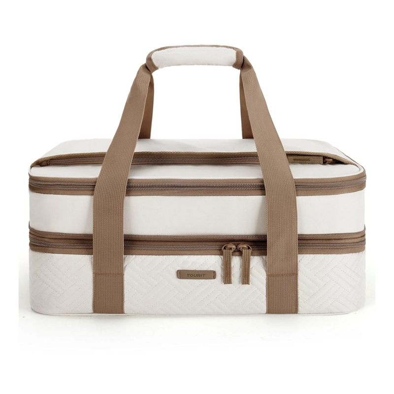 Tourit Bolsa Térmica Doble Comida 23x33cm Impermeable Beige - 1