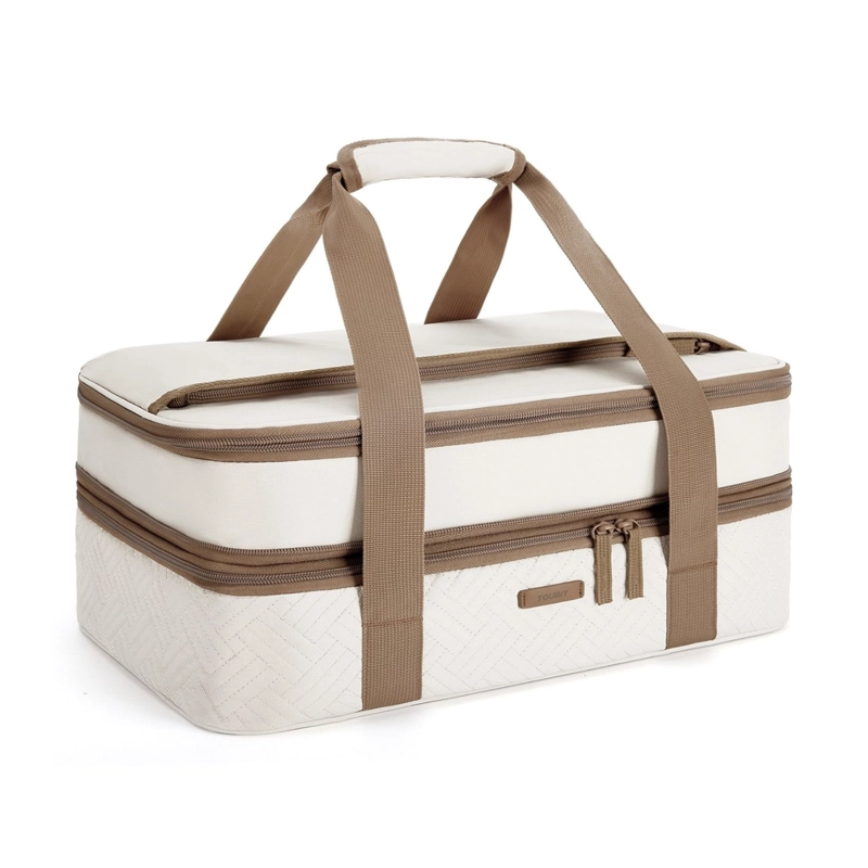 Tourit Bolsa Térmica Doble Comida 23x33cm Impermeable Beige - 4