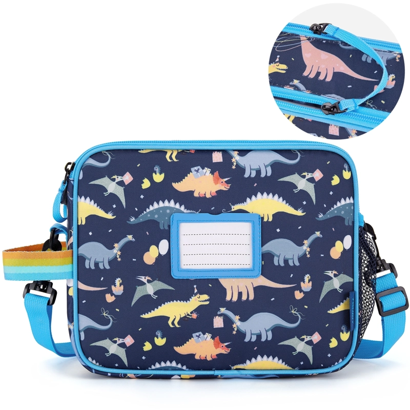 TOURIT LONCHERA TE RMICA KIDS 5.5L INFANTIL IMPERMEABLE AZUL DINOSAURIOS - 1